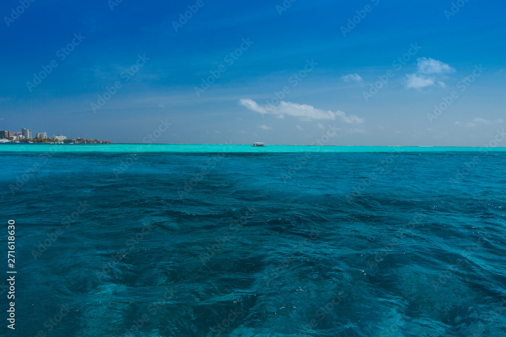 Sailing in the Caribbean sea in Colombia