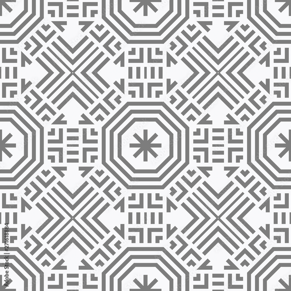 White and grey simple patern with geometric elements