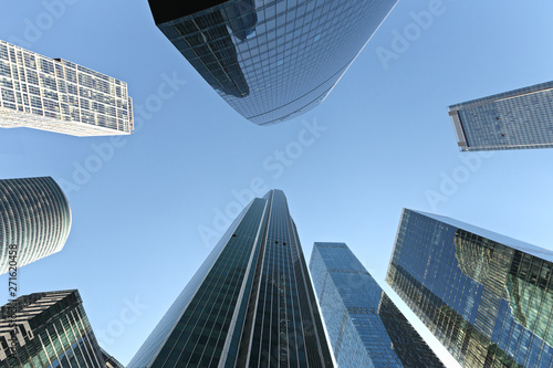 Modern skyscrapers in the financial district