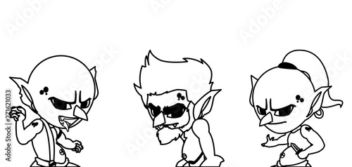 ugly trolls and caveman gnome magic characters