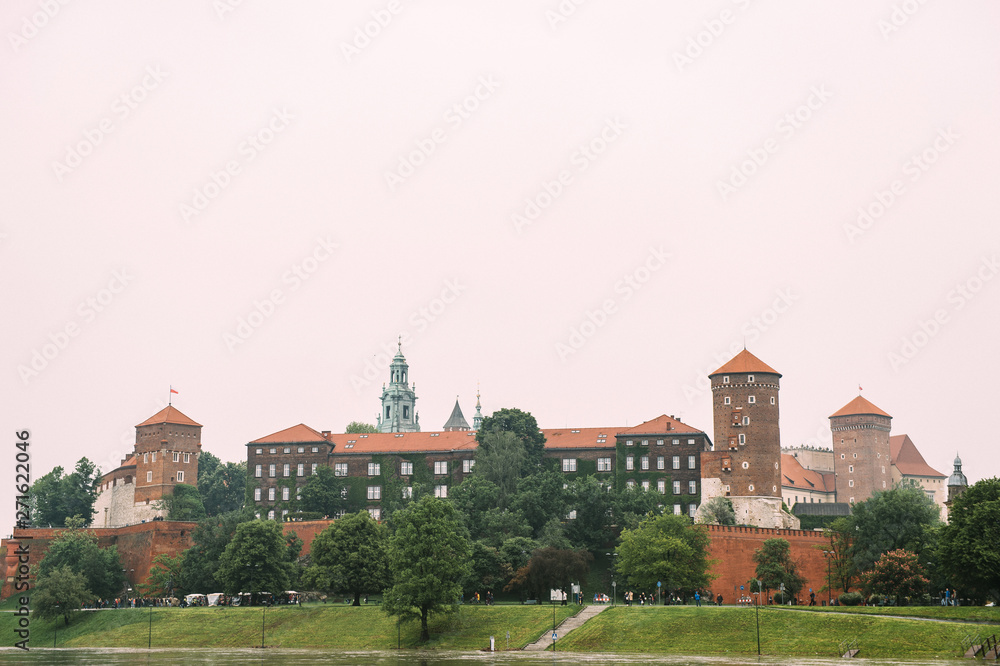 Scenic view at  Wawel castle in Kracow, Poland.