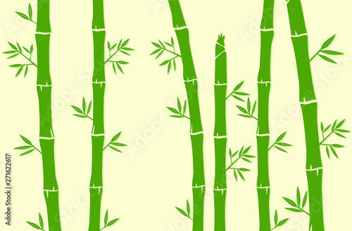 Bamboo tree and Bamboo grass silhouette background vector