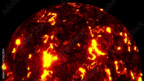 UHD looping 3D animation of the dying star