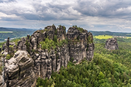 schrammsteine in saxon switzerland, germany