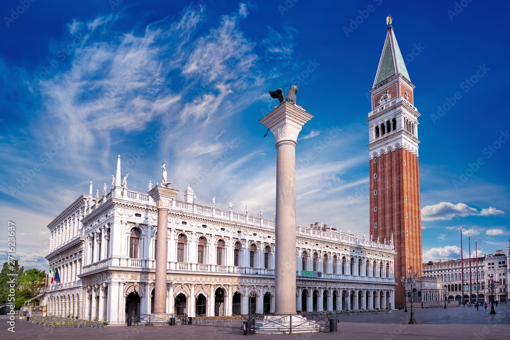 panoramic view at the san marco square in venice