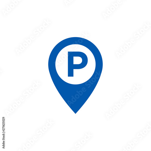 parking sign icon vector isolated illustration. flat icon parking symbol logo design inspiration