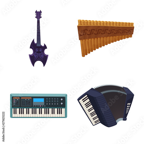 Vector design of music and tune icon. Collection of music and tool vector icon for stock.