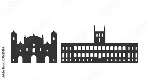 Paraguay logo. Isolated Paraguayan architecture on white background