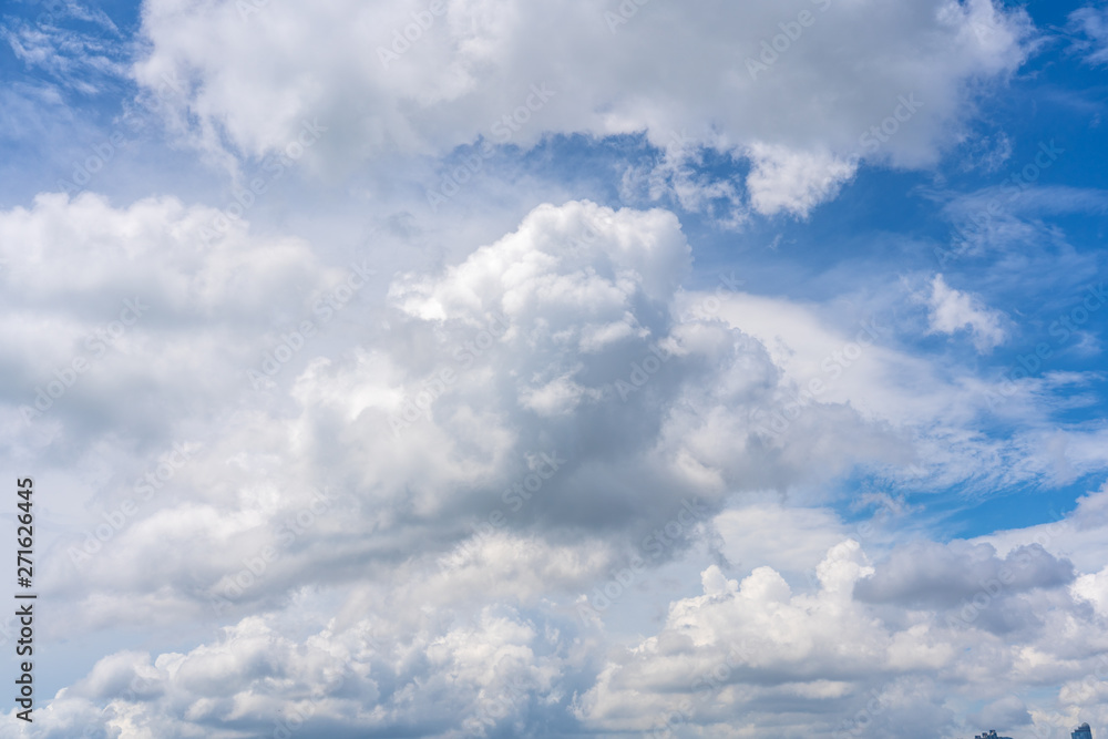 Fototapeta premium Blue sky with clouds. for background or texture