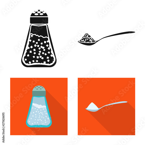 Isolated object of cooking and sea icon. Set of cooking and baking   stock vector illustration.