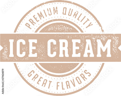 Vintage Ice Cream Dairy Dessert Stamp