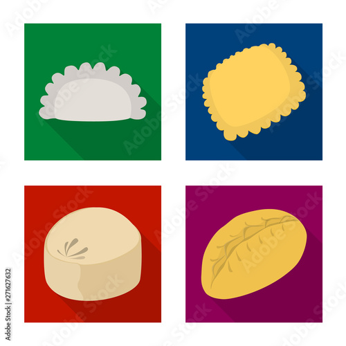 Isolated object of products  and cooking symbol. Set of products  and appetizer stock symbol for web.