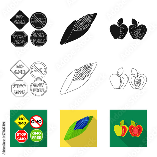 Isolated object of test and synthetic logo. Set of test and laboratory stock symbol for web.