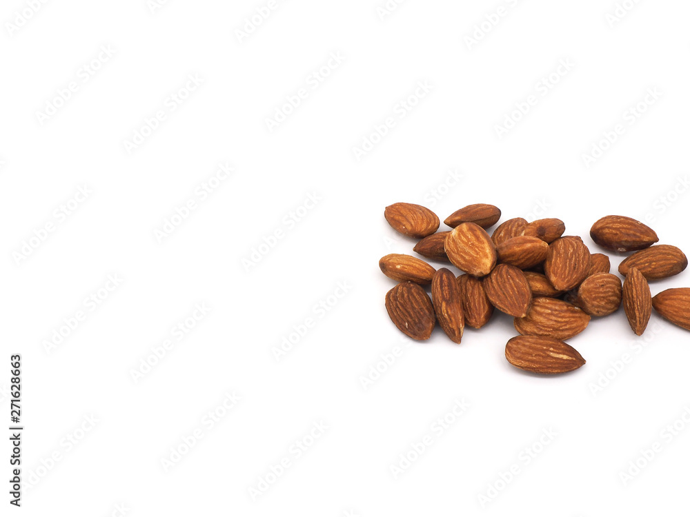 almonds isolated on white background almonds isolated on white background