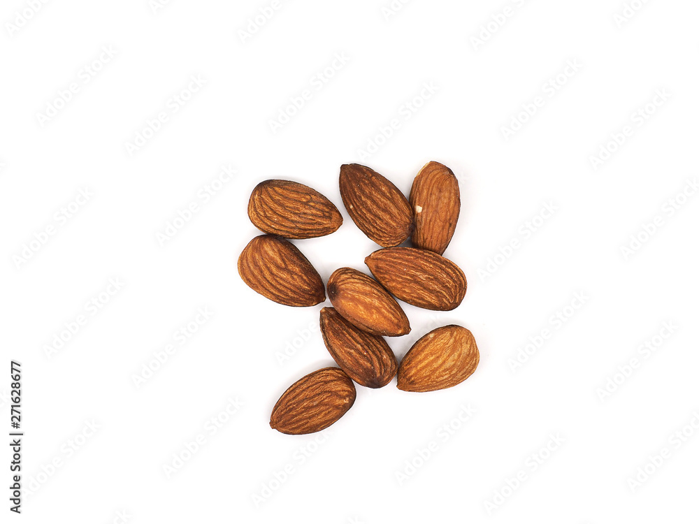 almonds isolated on white background almonds isolated on white background