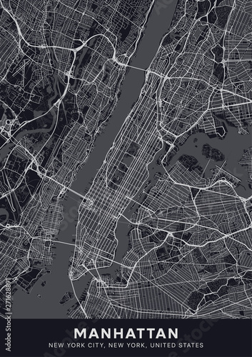 Fototapeta Manhattan map