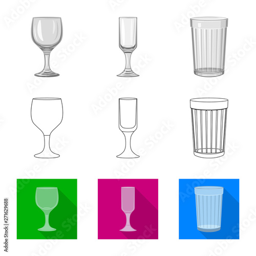 Isolated object of form and celebration symbol. Collection of form and volume vector icon for stock.