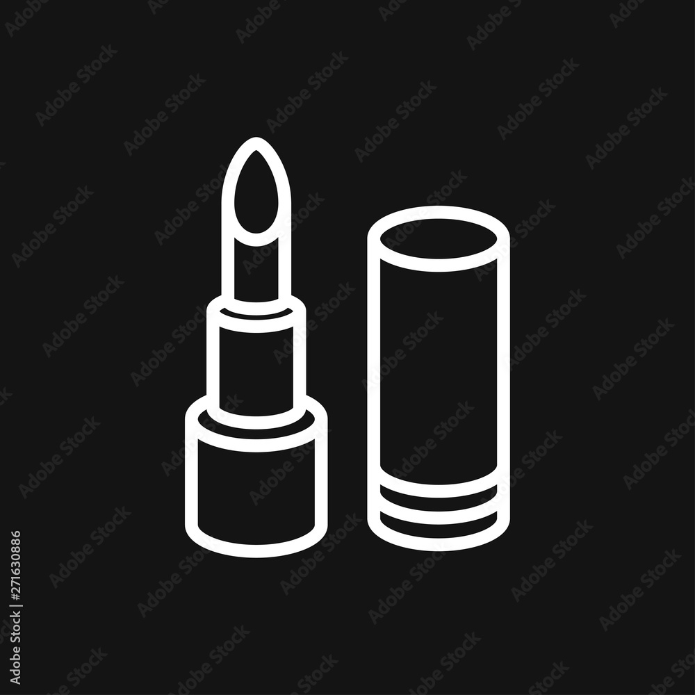 Obraz premium Lipstick icon, flat logo of lipstick, vector sign symbol for design