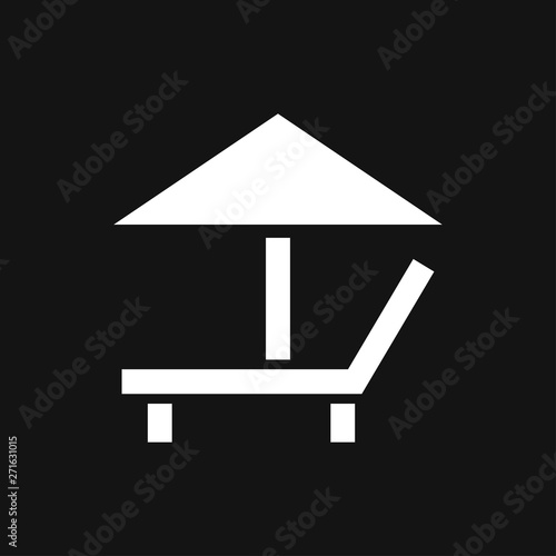 Chaise lounge icon logo, illustration, vector sign symbol for design