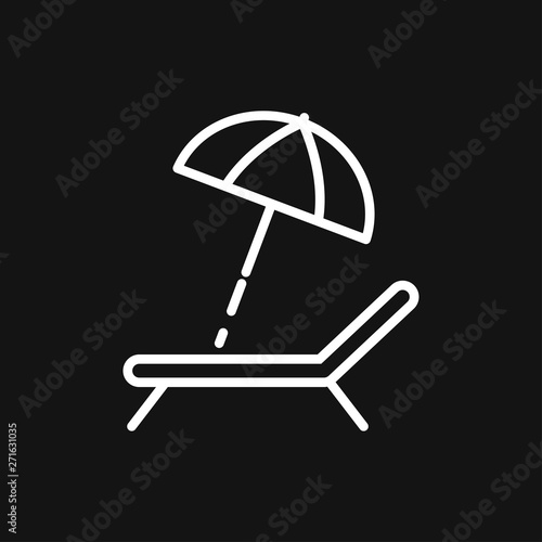 Chaise lounge icon logo, illustration, vector sign symbol for design