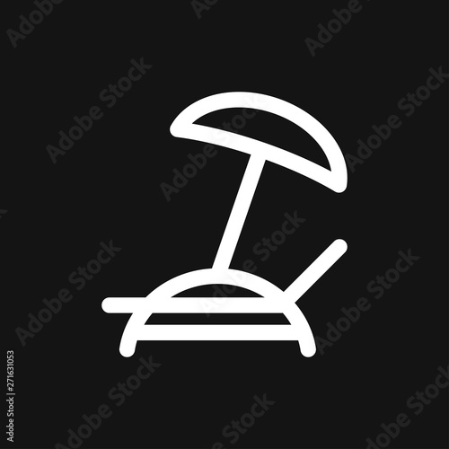 Chaise lounge icon logo, illustration, vector sign symbol for design