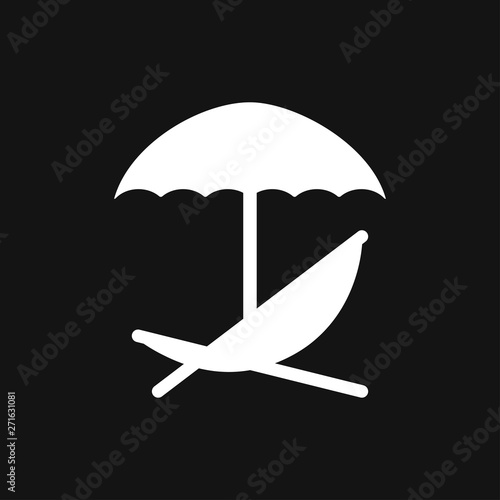 Chaise lounge icon logo, illustration, vector sign symbol for design
