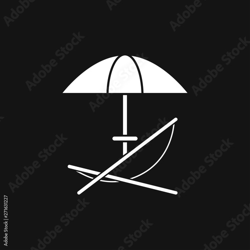 Chaise lounge icon logo, illustration, vector sign symbol for design
