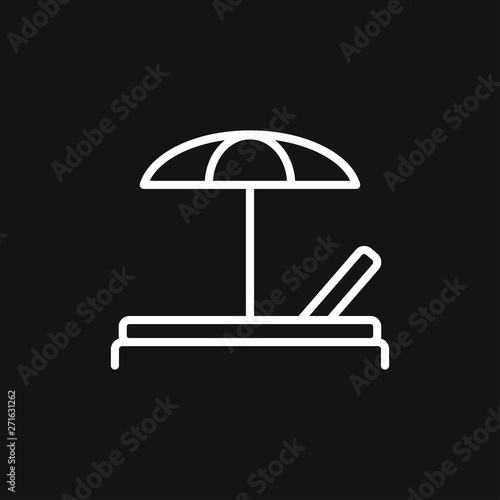 Chaise lounge icon logo, illustration, vector sign symbol for design