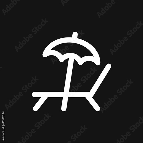 Chaise lounge icon logo, illustration, vector sign symbol for design