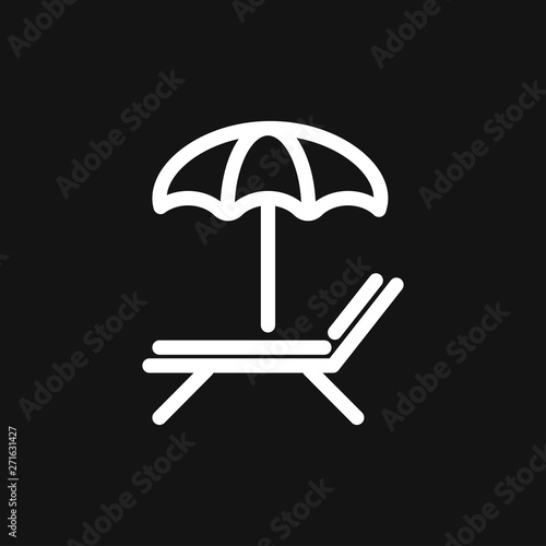 Chaise lounge icon logo, illustration, vector sign symbol for design