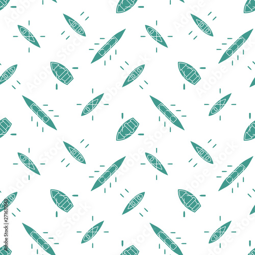 Boats silhouettes seamless pattern