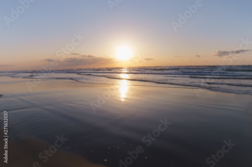 Japanese coast Sunset Sandy beach © travelers.high