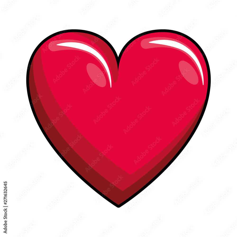 red heart icon cartoon isolated red heart icon cartoon isolated