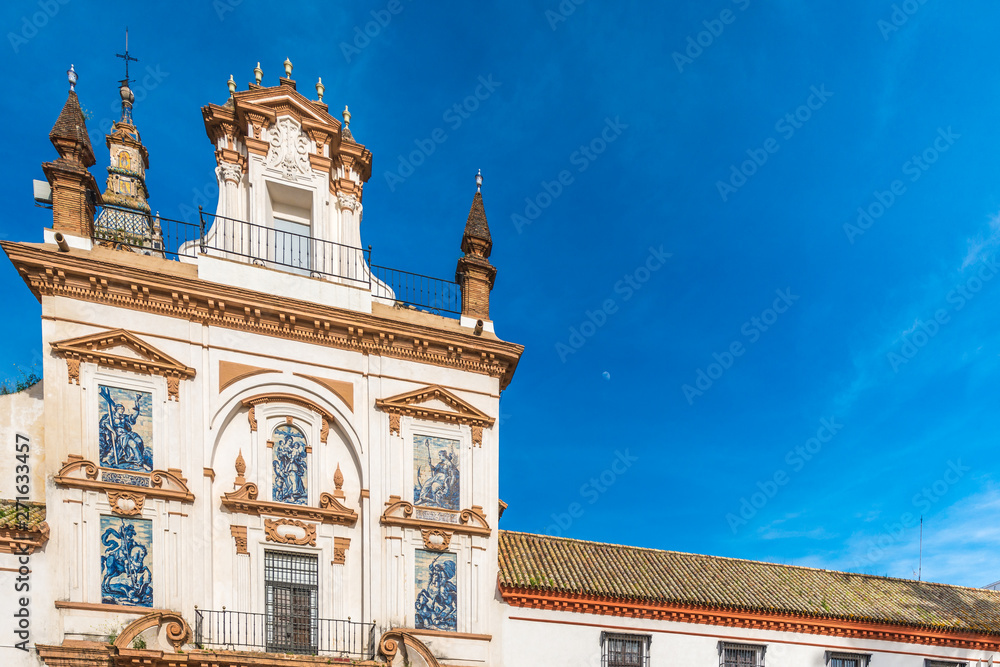 Fototapeta premium The church and hospital of Santa Caridad in Seville, Andalusia, Spain.