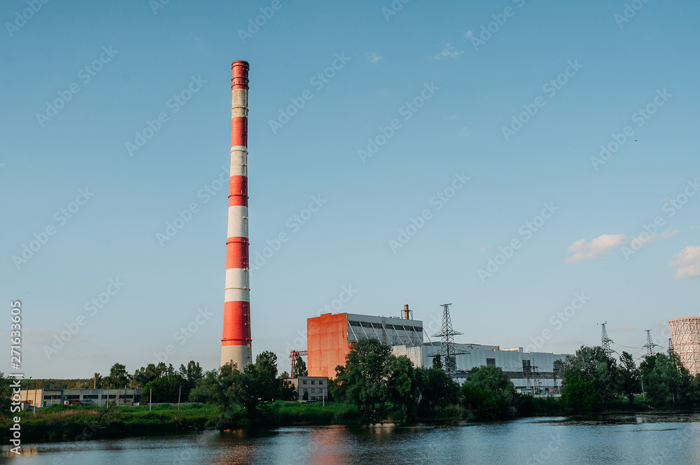 Stop warming. Industrial thermal power plant and energy of ecology