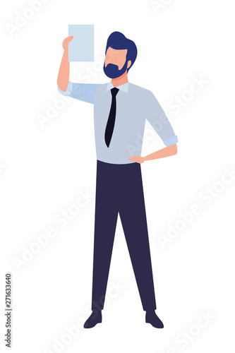 business man avatar cartoon character