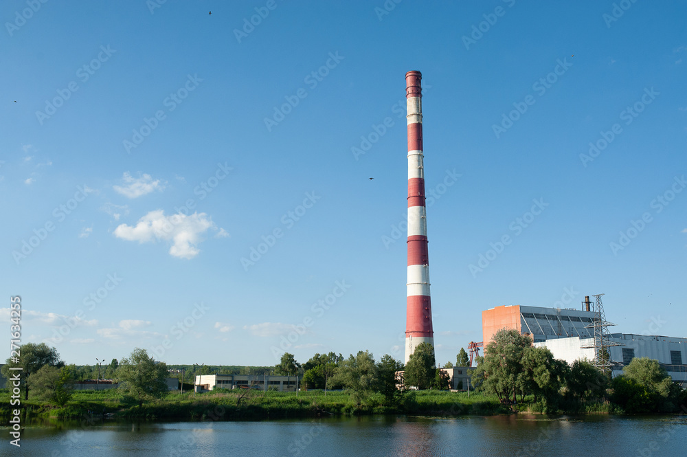 Stop warming. Industrial thermal power plant and energy of ecology