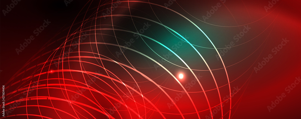 Shiny glowing design background, neon style lines, technology concept, vector Shiny glowing design background, neon style lines, technology concept, vector