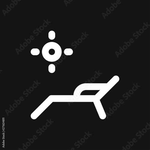 Chaise lounge icon logo, illustration, vector sign symbol for design