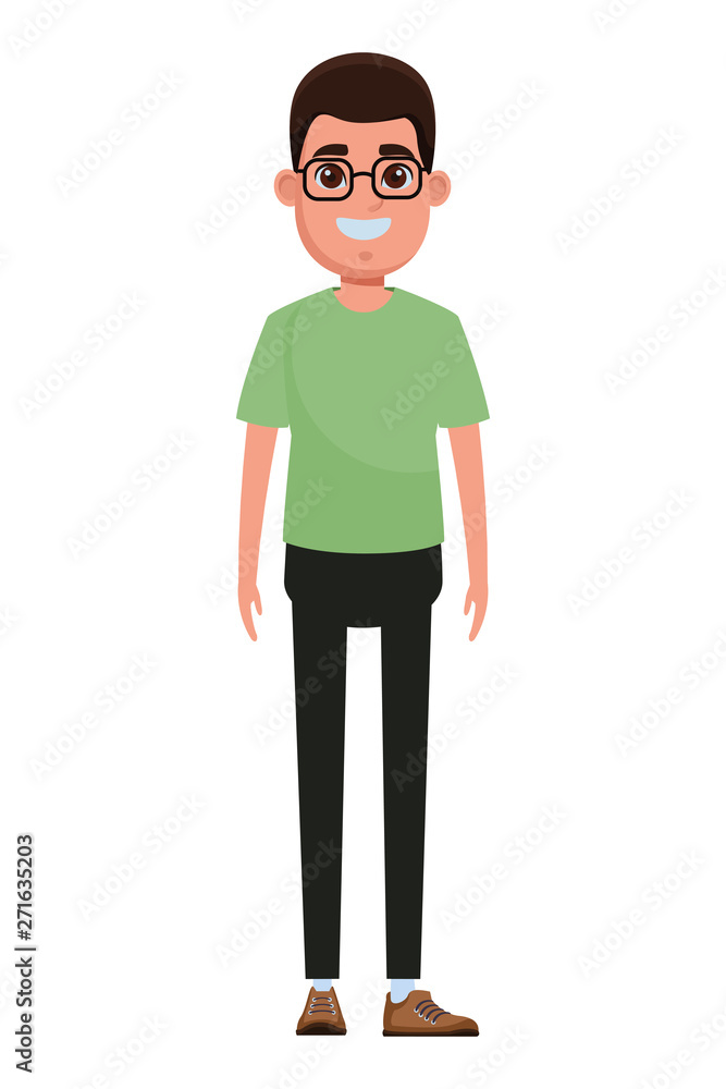 young man avatar cartoon character