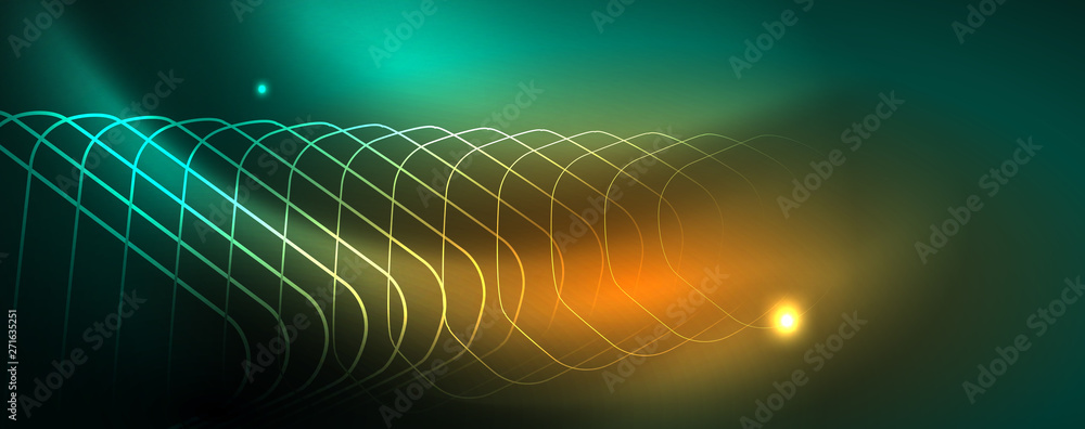 Shiny glowing design background, neon style lines, technology concept, vector Shiny glowing design background, neon style lines, technology concept, vector