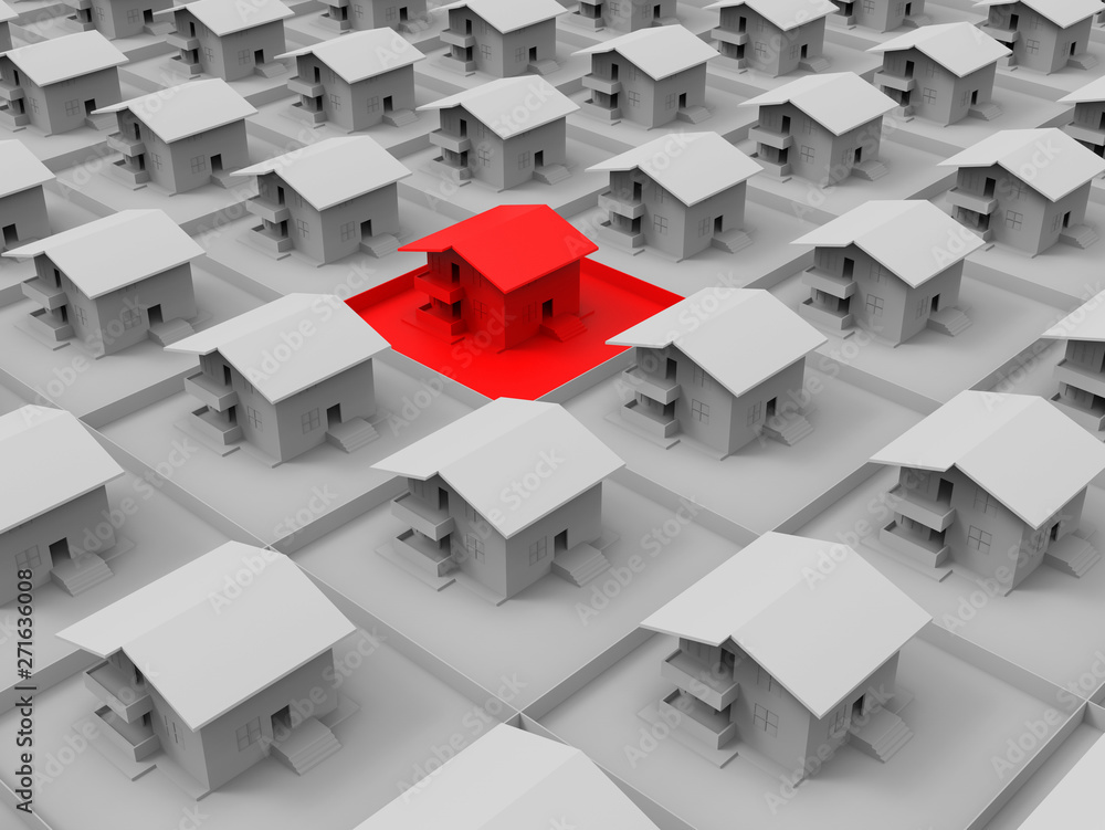 3D rendering - targeting a house in current market 3D rendering - targeting a house in current market