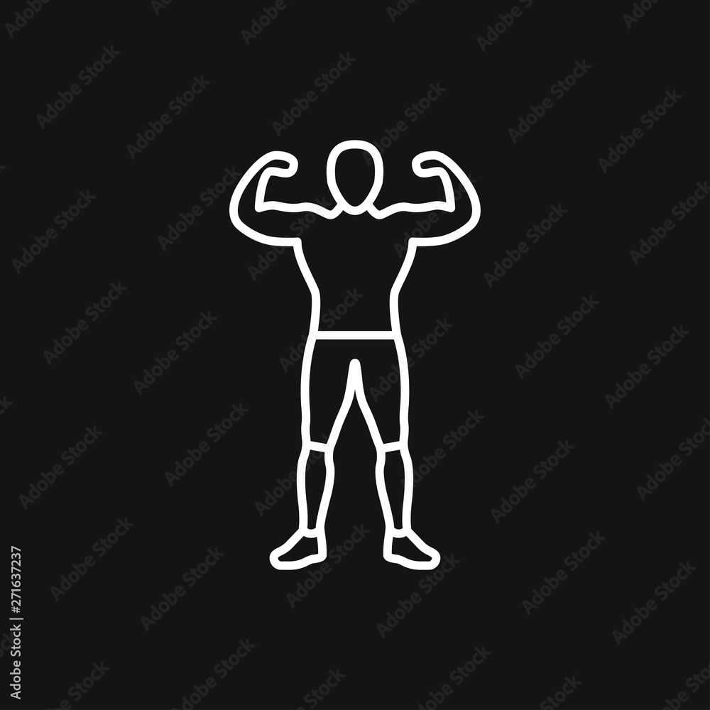 Muscle icon logo, illustration, vector sign symbol for design Muscle icon logo, illustration, vector sign symbol for design