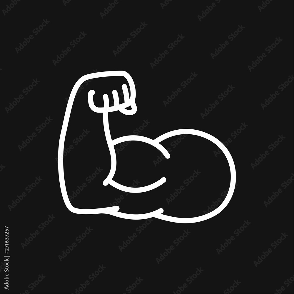 Fototapeta premium Muscle icon logo, illustration, vector sign symbol for design