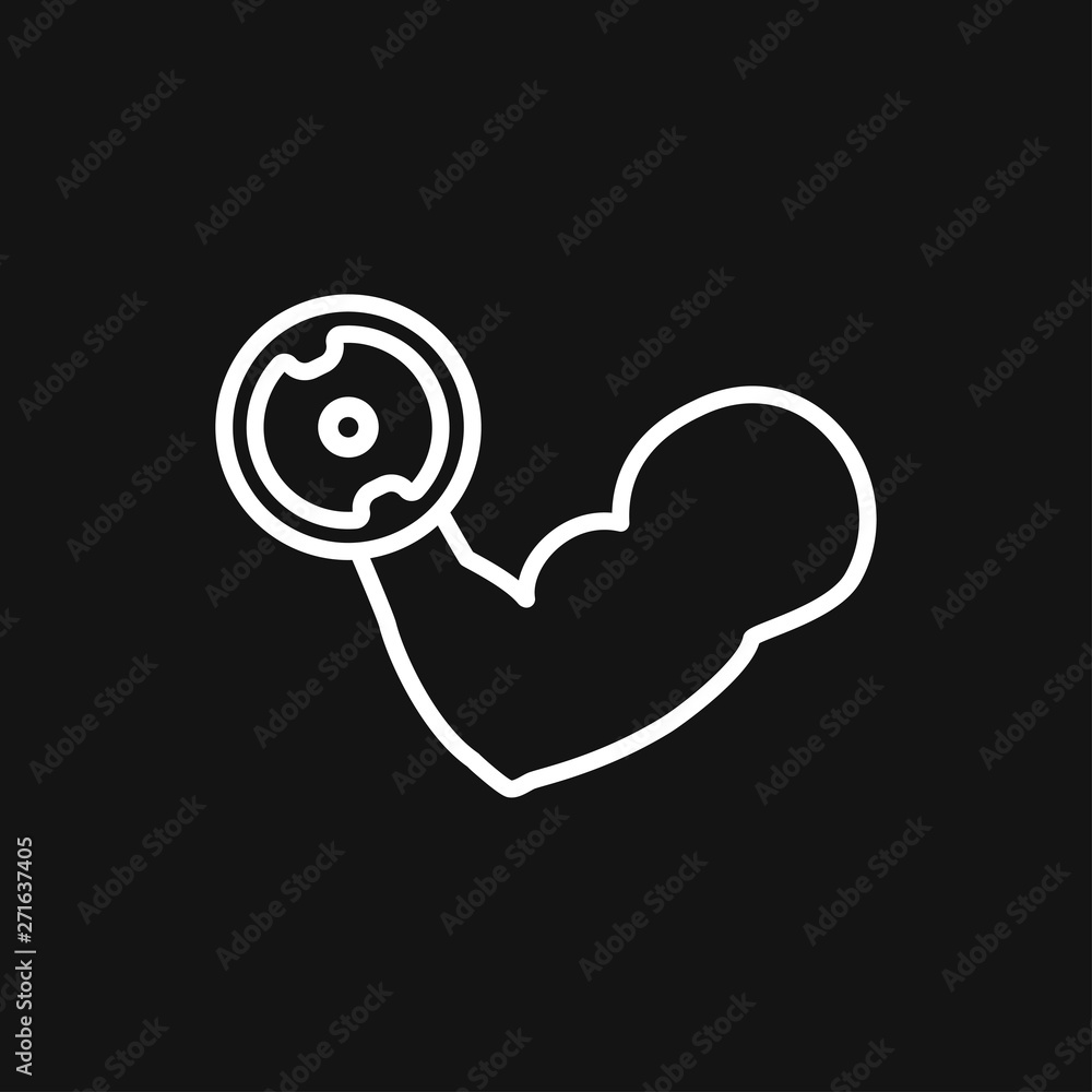 Muscle icon logo, illustration, vector sign symbol for design Muscle icon logo, illustration, vector sign symbol for design