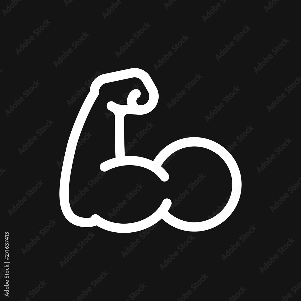Muscle icon logo, illustration, vector sign symbol for design Muscle icon logo, illustration, vector sign symbol for design