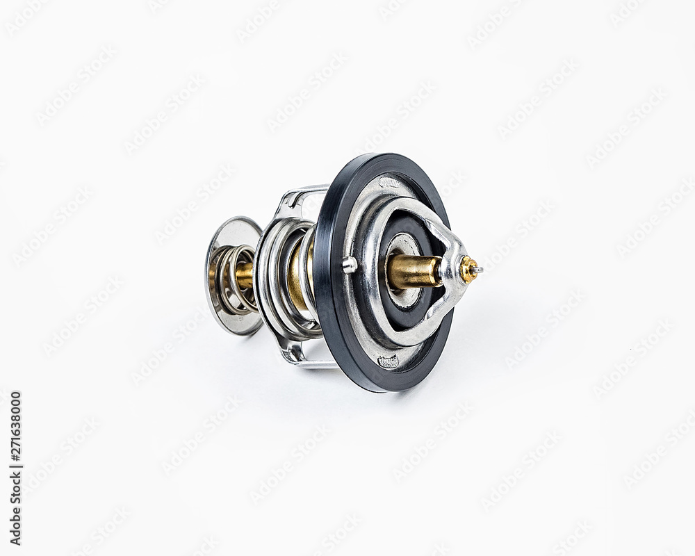 car thermostat on a white background car thermostat on a white background