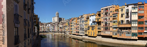 Girona, city of Catalonia with colorful houses.Spain