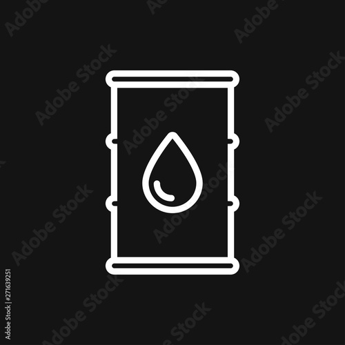 Oil drum container icon logo, illustration, vector sign symbol for design
