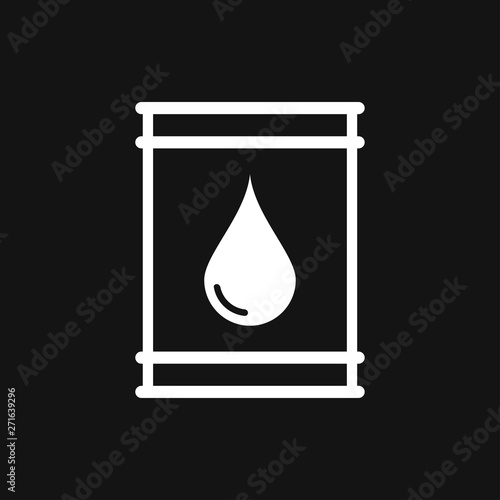 Oil drum container icon logo, illustration, vector sign symbol for design